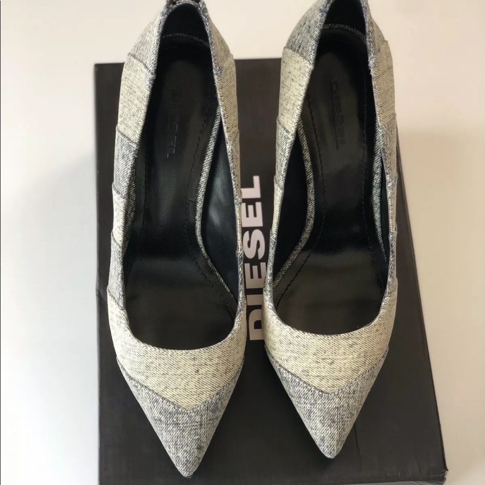 Diesel Womens Denim D-IPPER HP High-Heel Pump - Picture 6 of 10